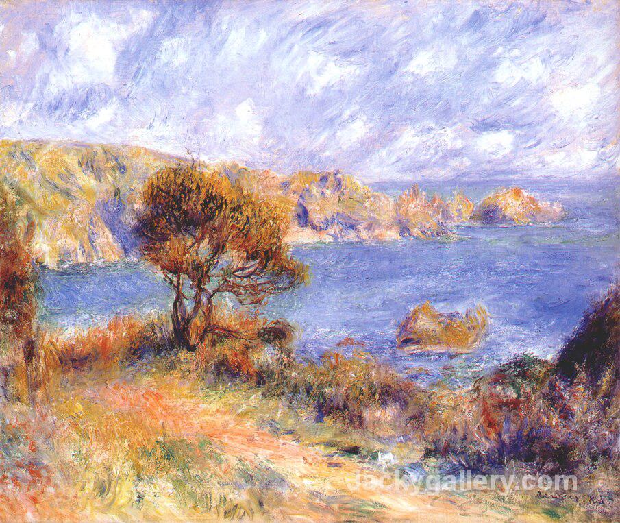 View at guernsey by Pierre Auguste Renoir paintings reproduction